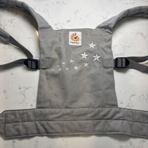 Ergobaby Ergo Baby Doll Carrier Galaxy Gray Embroidered Stars Pretend Play